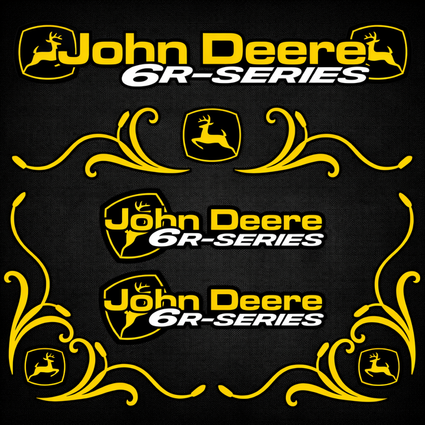 John Deere Yellow & Black 6R Series New Style Decal