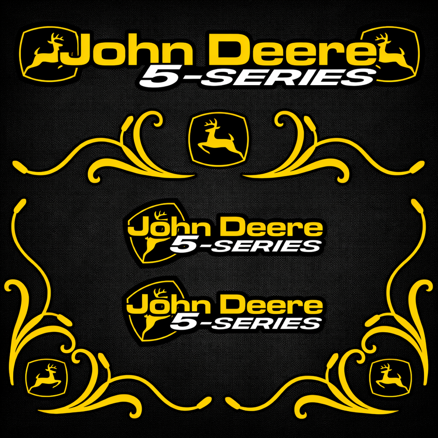 John Deere Yellow & Black 5 Series New Style Decal