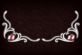 CASE IH SIDE WINDOW SWIRLS - PAIR SILVER & BLACK - NEW STYLE