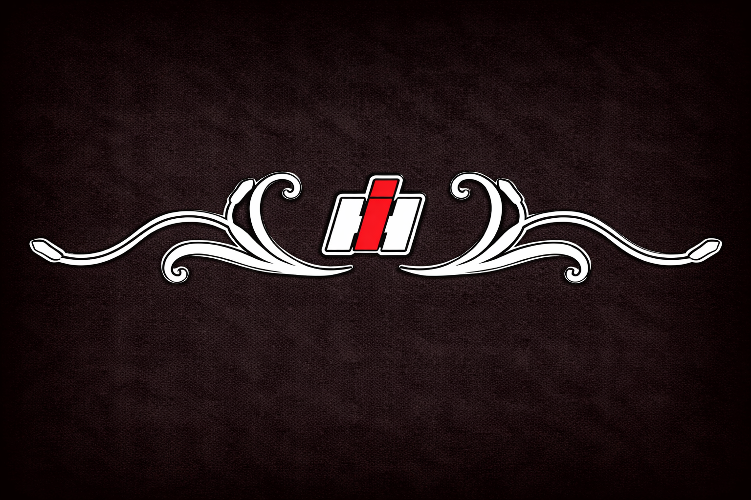 CASE IH RED & SILVER REAR WINDOW SWIRL - NEW STYLE
