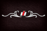 CASE IH RED & SILVER REAR WINDOW SWIRL - NEW STYLE