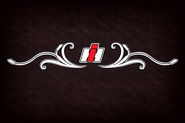 CASE IH RED & SILVER REAR WINDOW SWIRL - NEW STYLE
