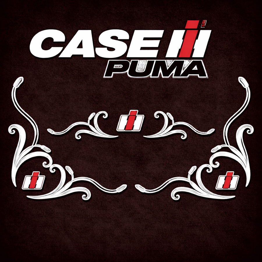 CASE PUMA IH Tractor Decal - Silver & Black