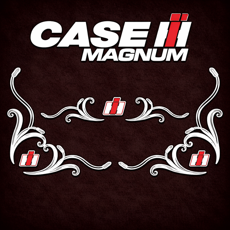CASE MAGNUM IH Tractor Decal - Silver & Black