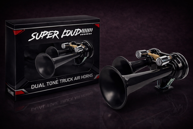 The Road King TGV Train Horn 12v & 24V Duel Voltage– 170dB Super Loud Dual Air Horn