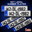 NCT IRISH PRINTED NUMBER PLATES STYLE 001 ROAD LEGAL / IRL