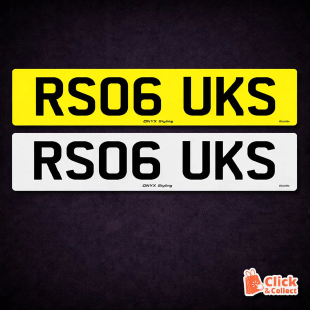 UK Road Legal Printed Number Plates – Charles Wright Font | BS AU 145e
