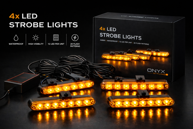 4x6 LED Strobe Lights Warning Beacon 12V AMBER Automotive Lamp