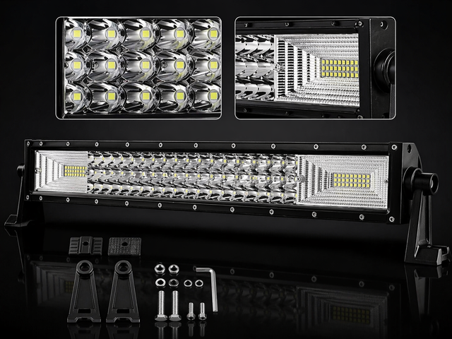 20” (55cm) 324W LED Light Bar 7D Dual Beam Spot & Flood 12–24V Off-Road Work Light HAL320