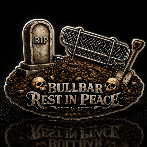 Bullbar Rest In Peace Full Colour Sticker – 10cm