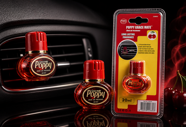 Mini Poppy Grace Mate Cherry Air Freshener – 20ML Vent Clip