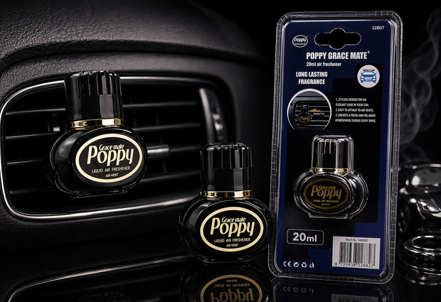 Mini Poppy Grace Mate New Car Air Freshener – 20ML Vent Clip