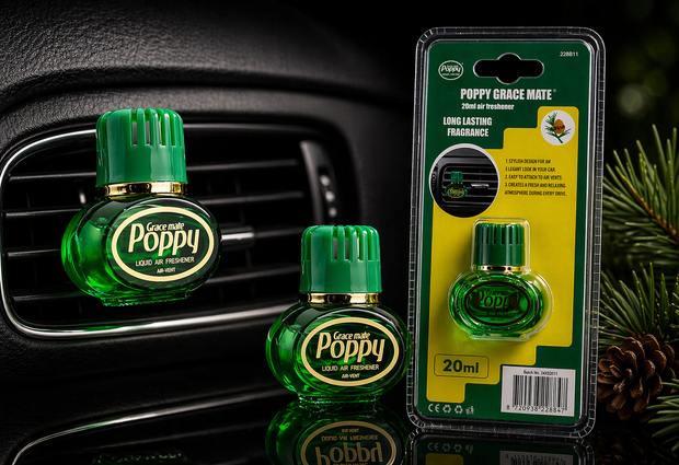 Mini Poppy Grace Mate Pine Air Freshener – 20ML Vent Clip