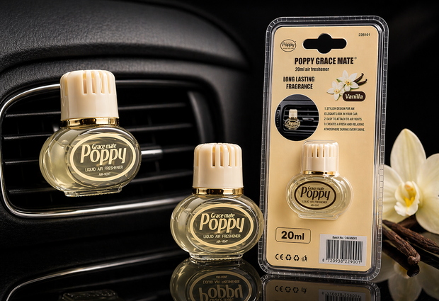 Mini Poppy Grace Mate Vanilla Air Freshener – 20ML Vent Clip