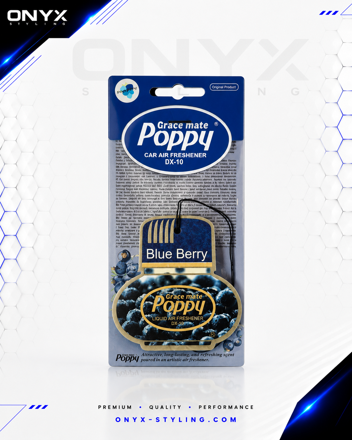 Blue Berry Hanging Poppy Grace mate Air Freshener