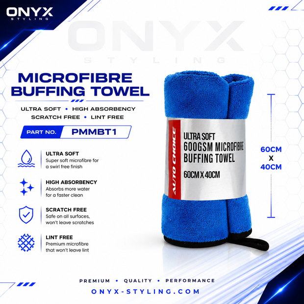 600GSM Coral Velvet Buffing Towel – Ultra Soft, Thick & Streak-Free
