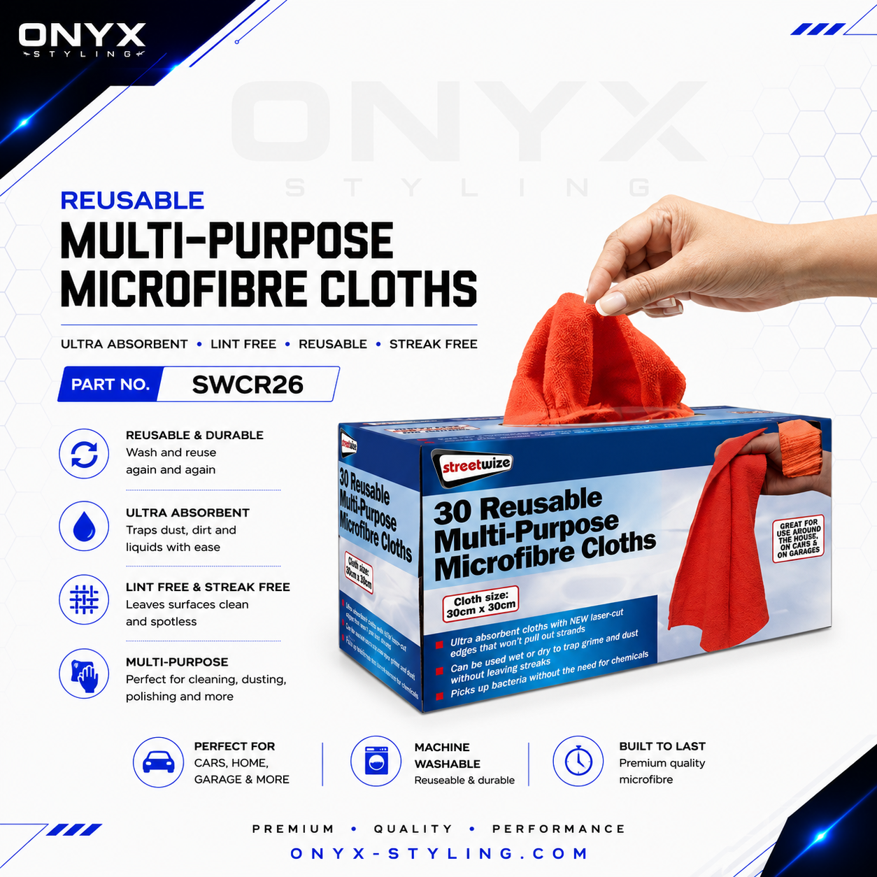 30 Edgeless Microfibre Cloths – Scratch-Free, Ultra Absorbent Car Cleaning Towels