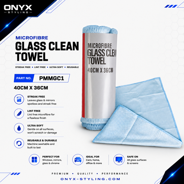 Microfibre Glass Cleaning Towel – Streak-Free Finish