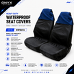 Universal Front Seat Covers – Black & Blue Water Resistant Set (2 Pack)