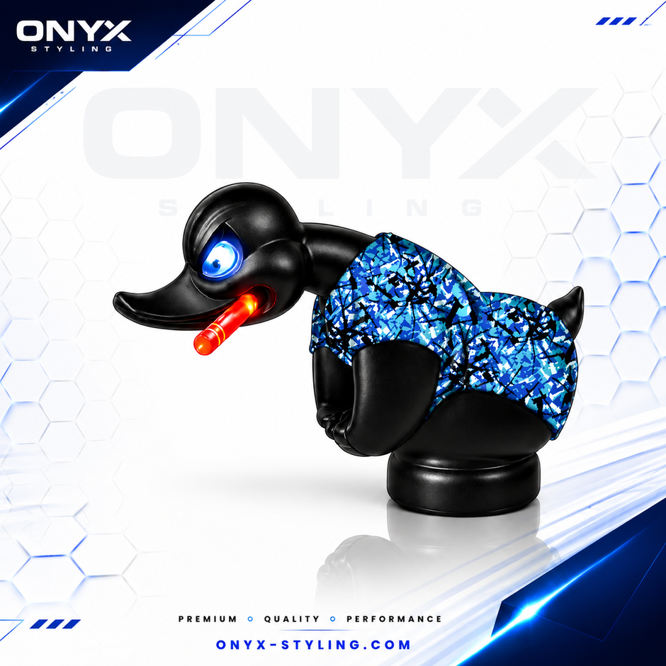 Angry Duck blue Full Colour Sticker – 10cm