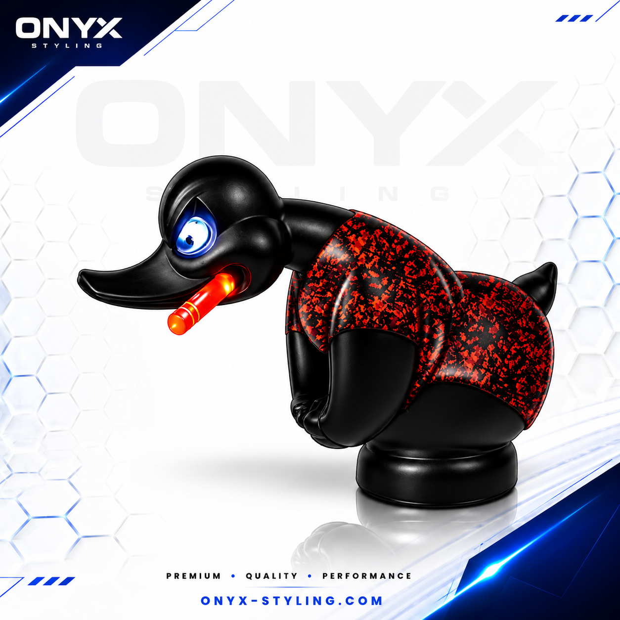 Angry Duck Red Full Colour Sticker – 10cm