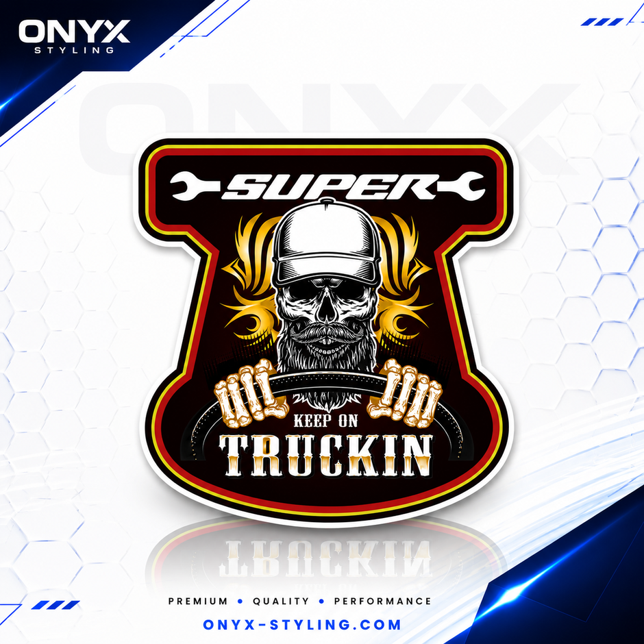 Super Truckin’ Full Colour Sticker – 10cm