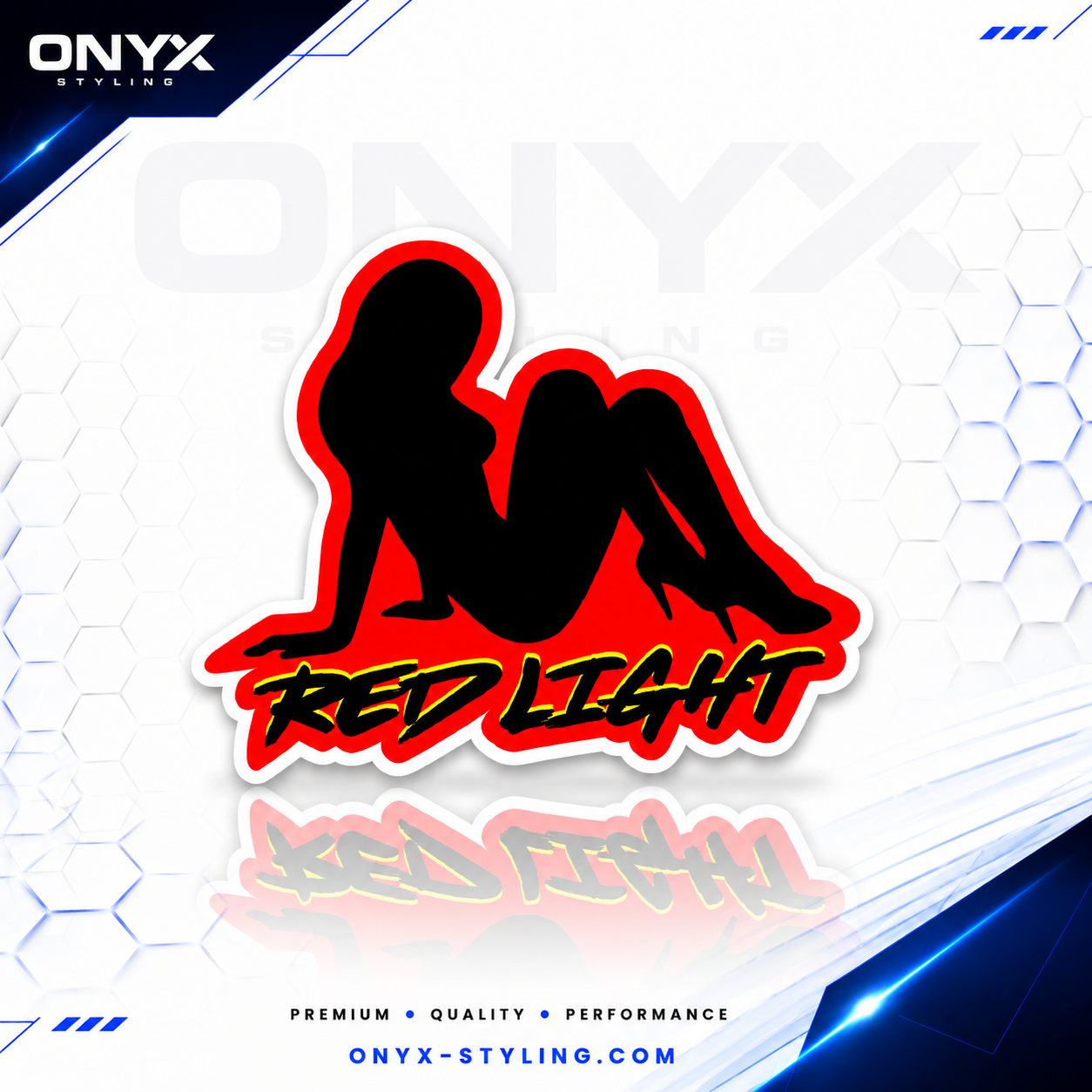Red Light Lady Full Colour Sticker – 10cm