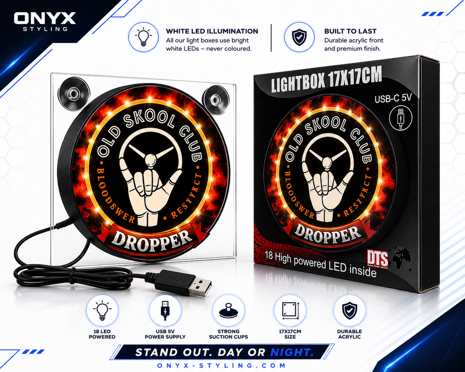 Old Skool Club LED Lightbox Deluxe | USB Truck & Car Interior Light