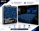 Danish Plush Design Blue Bed Cover (Single) – 140 x 200cm with Pillowcase