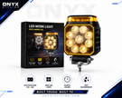 14W LED Work Light with Amber Strobe – Dual Colour White & Warning Light 12V-24V
