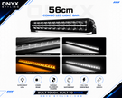 22” (56cm) White & Amber DRL Frameless Dual Colour LED Light Bar | OSRAM LEDs