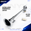 63cm HornTech Chrome Thromba Air Horn 12V / 24V Single Trumpet - Air Supply Required