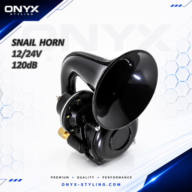 Compact Air Horn 12V / 24V Heavy Duty Snail Style Horn