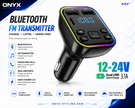 Bluetooth FM Transmitter HZ-BT-F4 – 12-24V Car Kit, Dual USB Charger 3.1A, RGB Backlight, Hands-Free Calling, 87.5–108MHz