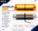30cm 72 LED Emergency Beacon LED Amber Warning Light Bar – 12-24V, 8 Flash Modes, E-Marked IP65 Waterproof