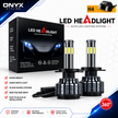 12/24v H4 LED 16000Lumen Headlight Bulbs – Set of 2 with 360 degree Lighting