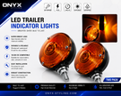 Set of 2 Amber Mirror Marker Lights 12-24V – Truck Mirror lollipop lights for Scania, Volvo, MAN, DAF, Mercedes