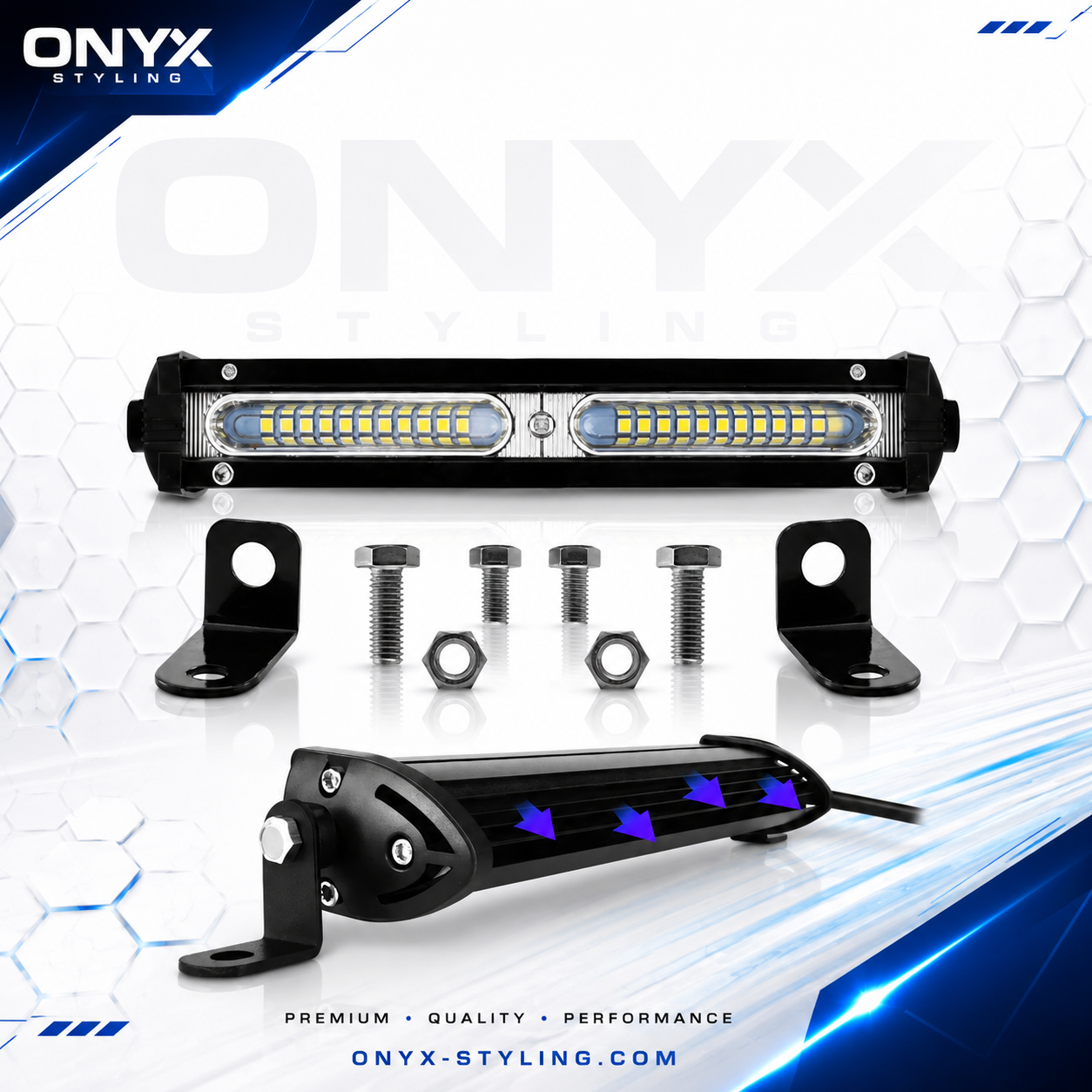 7” 54W LED Light Bar – 18 LED Ultra Slim Spot Beam | 12/24V Dual Voltage