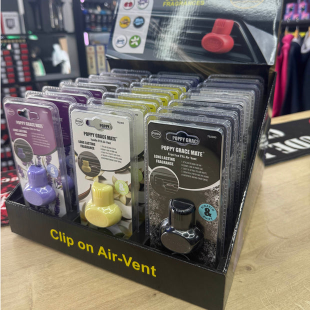 Poppy Grace Mate EVA Air fresheners mix fragrances - Clip On Airvent