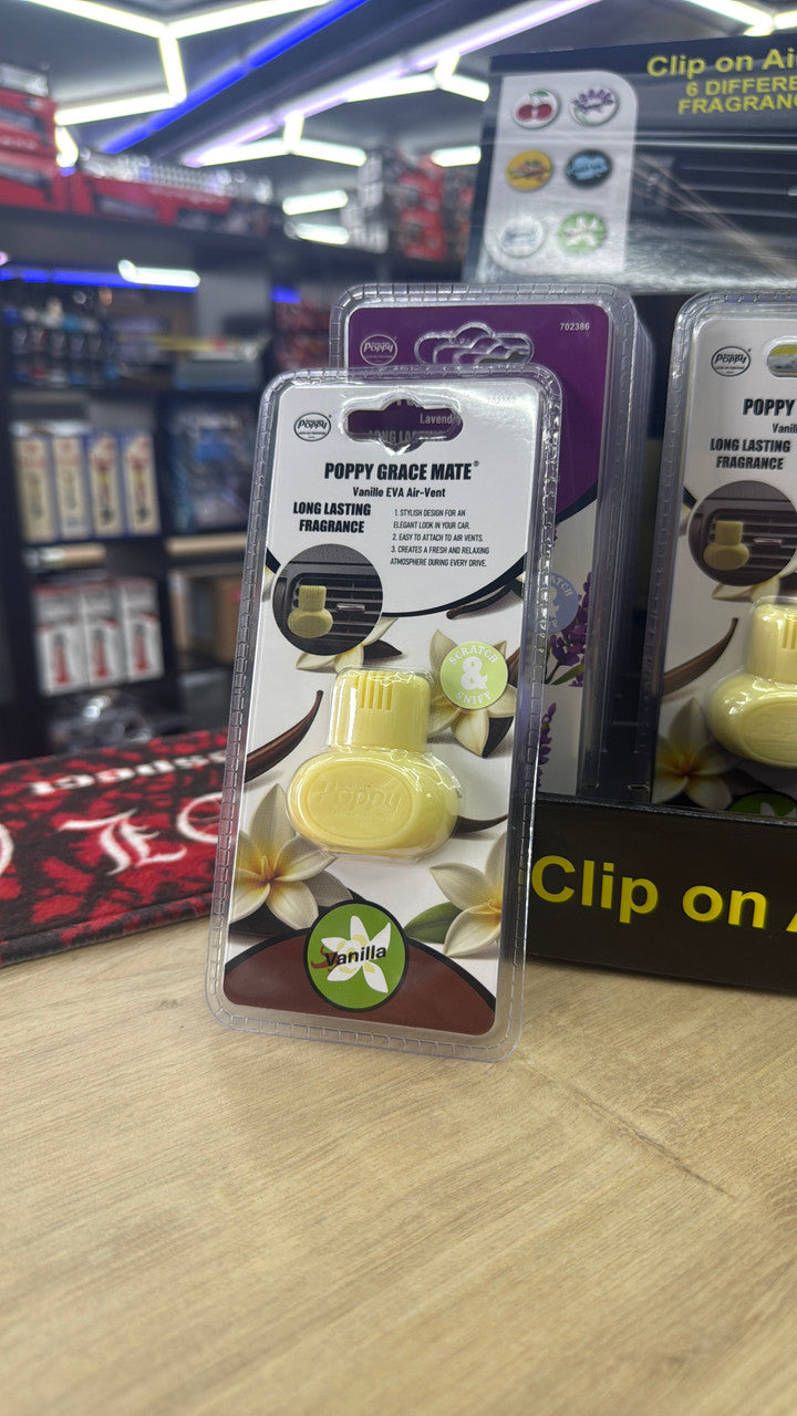 Poppy Grace Mate EVA Air fresheners mix fragrances - Clip On Airvent