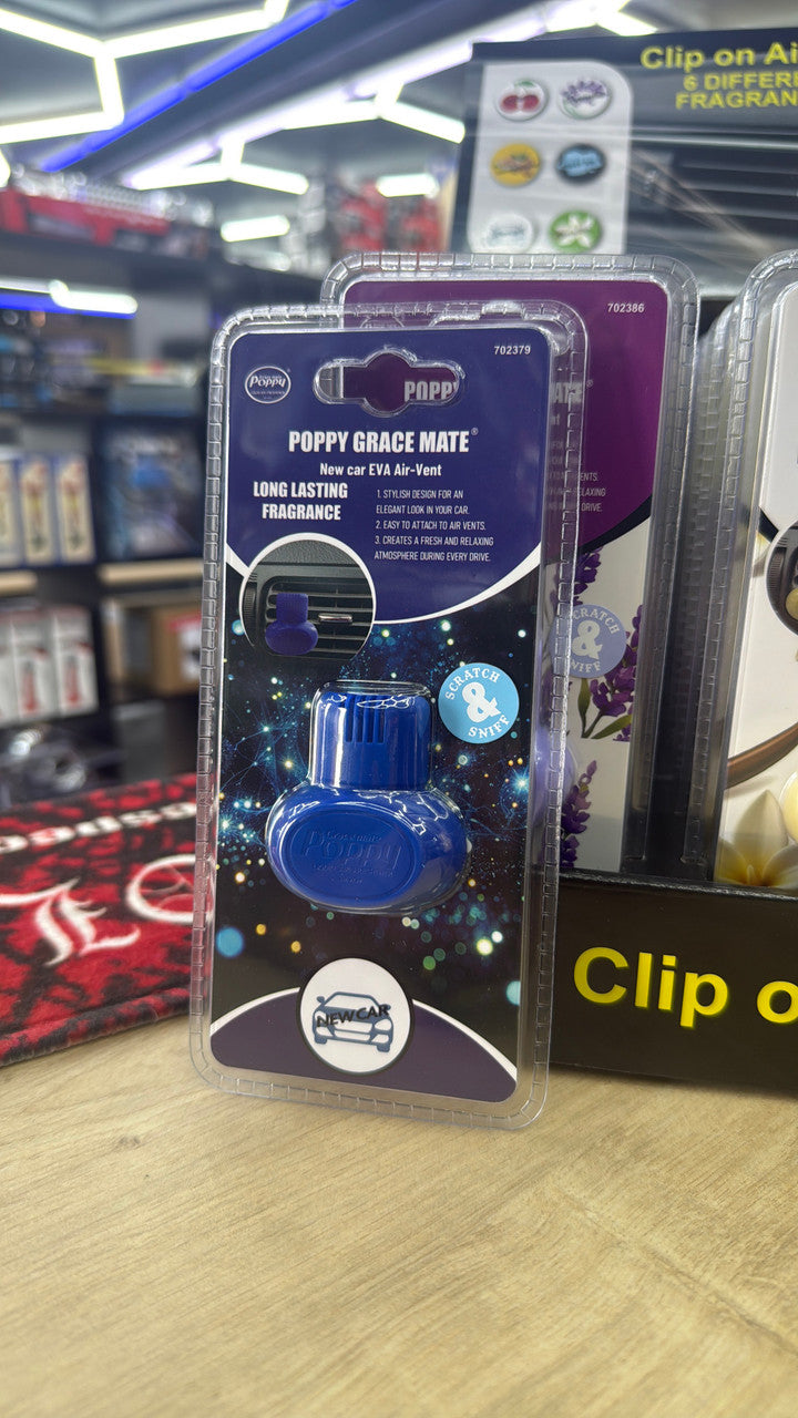 Poppy Grace Mate EVA Air fresheners mix fragrances - Clip On Airvent