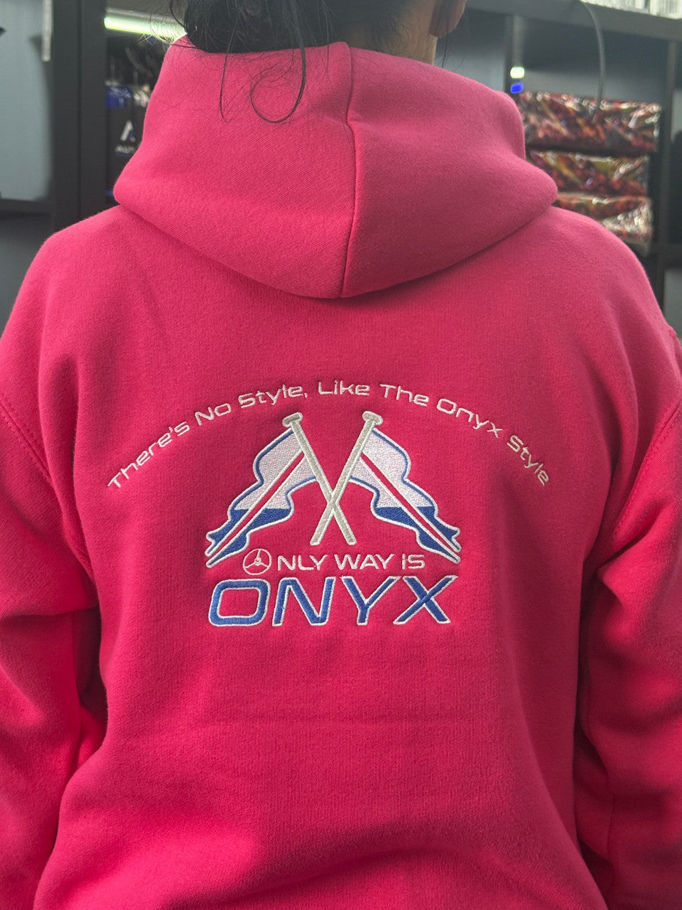 Ladies Hot Pink Hoodie - 400GSM Ultra Comfort Embroidered Front & Back