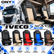 Iveco S-Way (2021+) Luxury Eco-Leather Seat Covers – Black & Beige – Driver & Passenger Set (1+1)