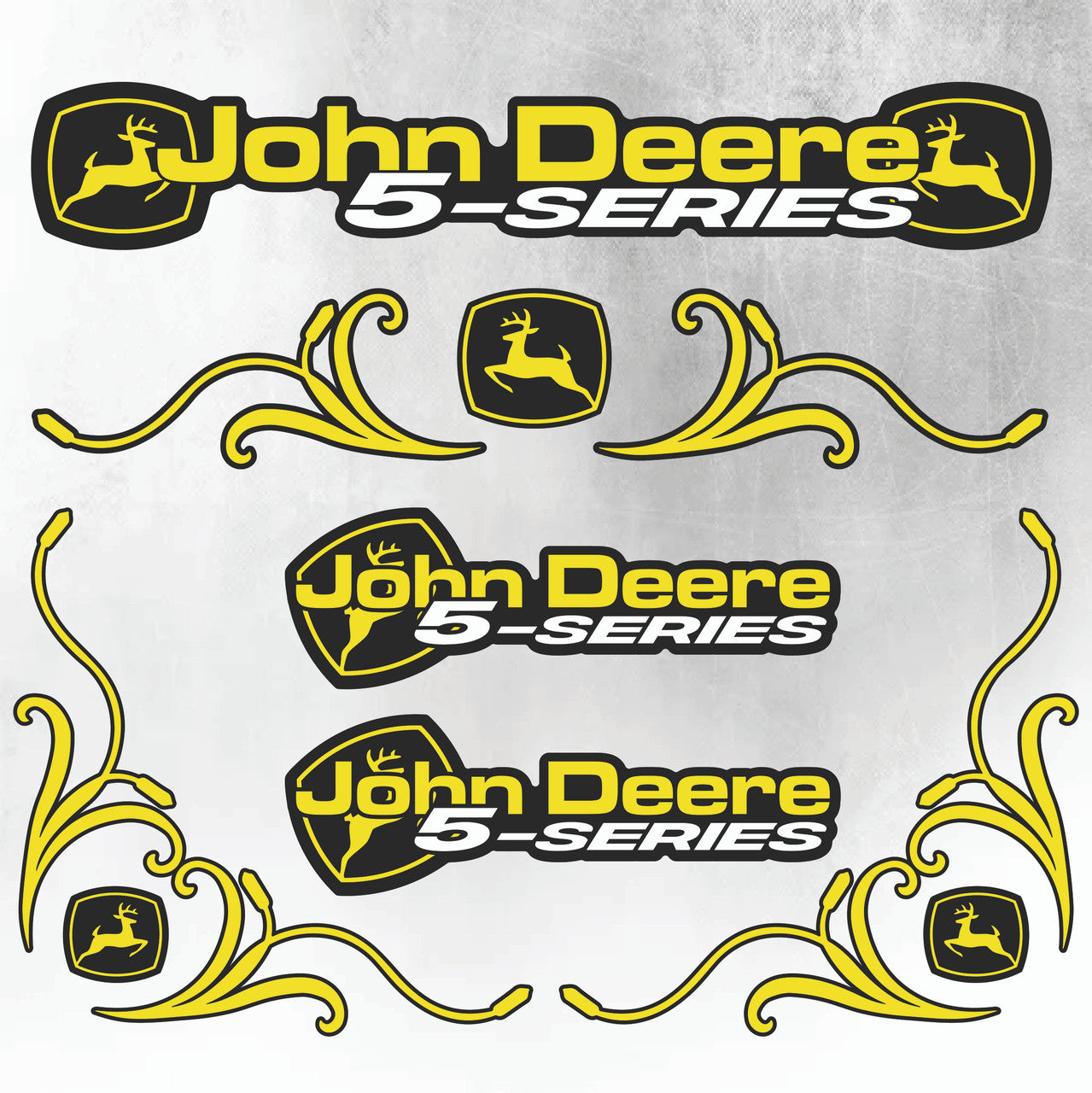John Deere Yellow & Black 5 Series New Style Decal