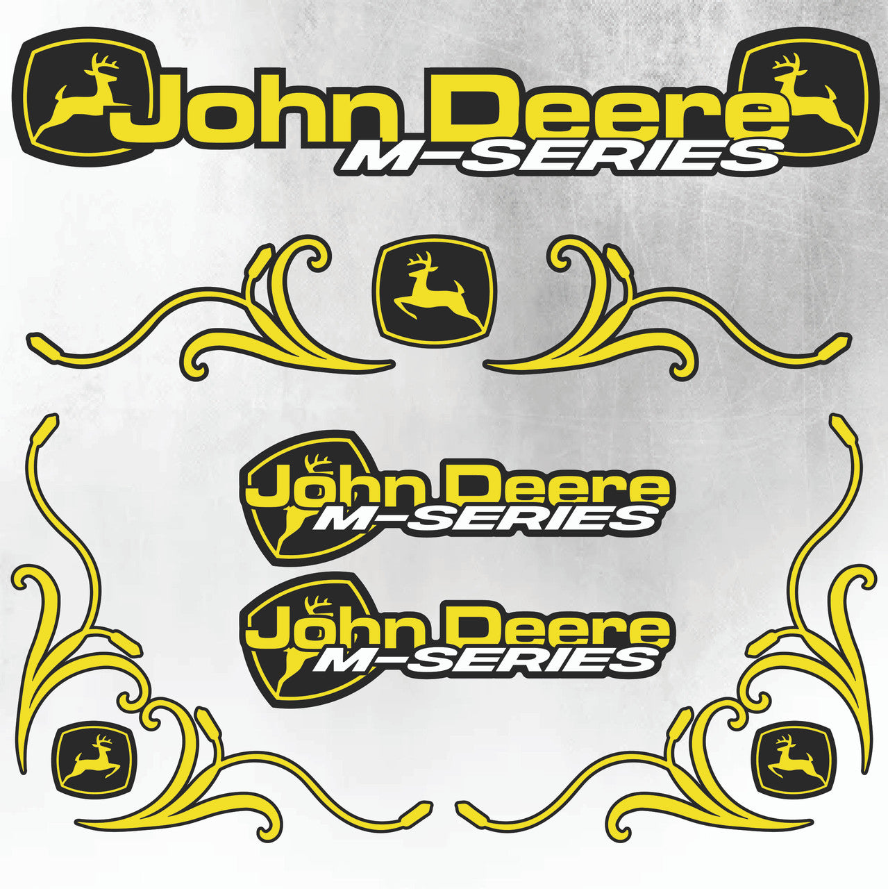 John Deere Yellow & Black M Series New Style Decal