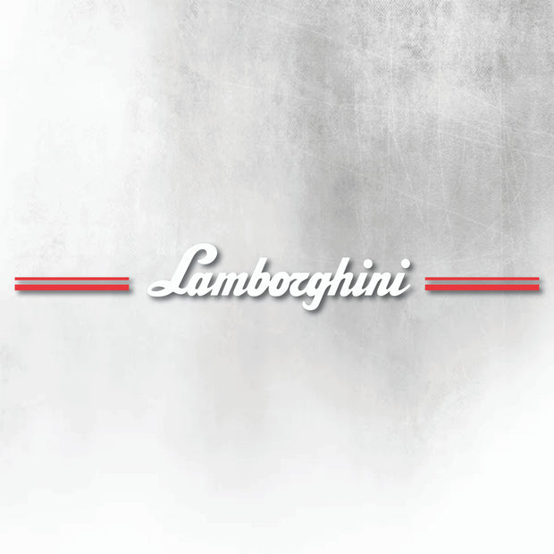 LAMBORGHINI RED AND WHITE WINDOW DECAL