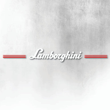 LAMBORGHINI RED AND WHITE WINDOW DECAL