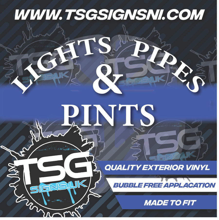 Lights Pipes & Pints White - Style 10