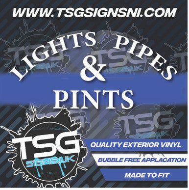 Lights Pipes & Pints White - Style 10