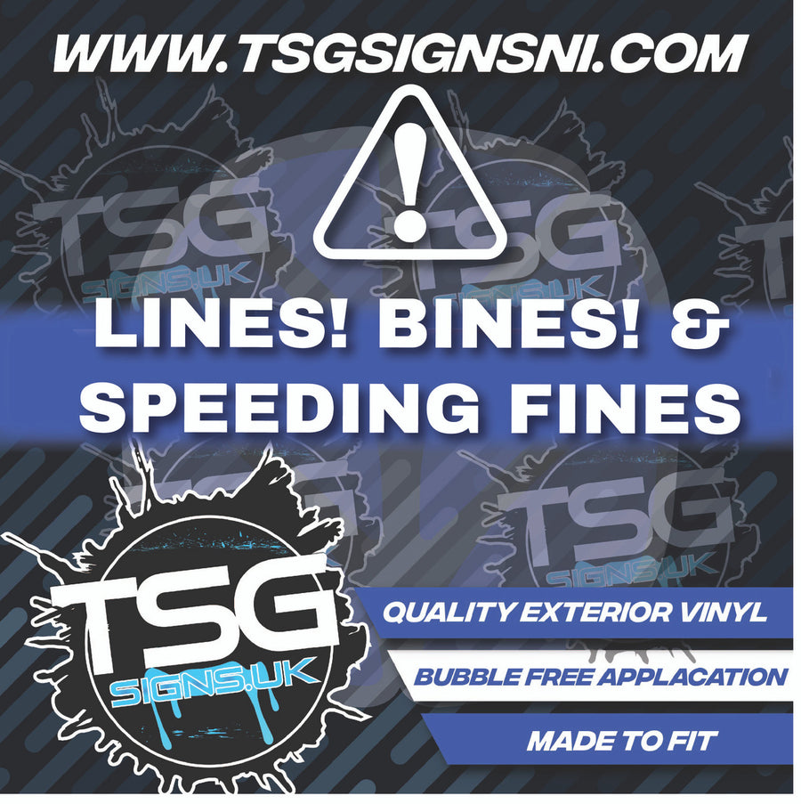 Lines Bines & Speeding Fines White - Style 8